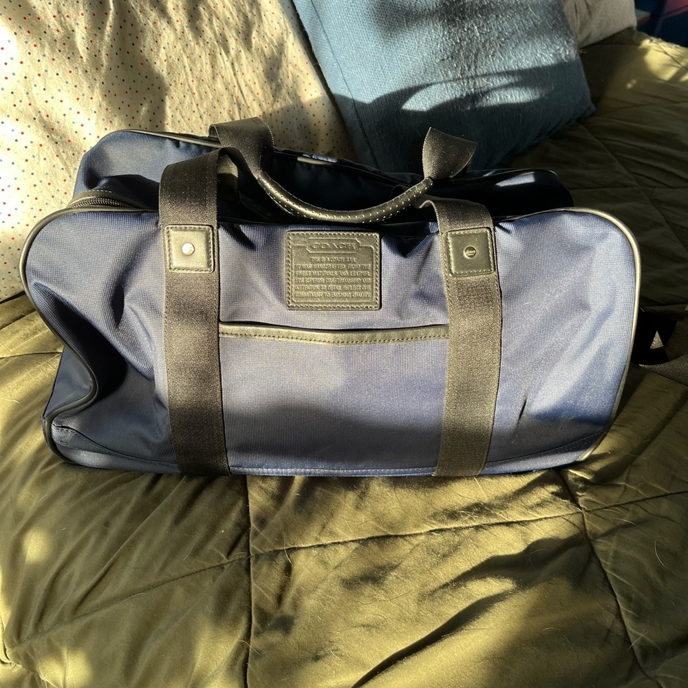Blue Coach Duffel Bag
